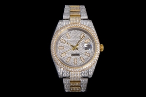 Reloj Mecánico de Buceo de Súper Calidad, 41 mm, Fábrica TW, Acero 904L, Movimiento 2824, Dos Tonos, Cielo Estrellado Dorado, Diamantes de Imitación - Product Image 2