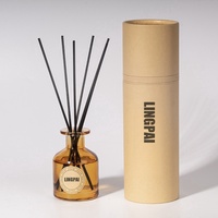 Diffuseur de parfum en verre ambré de luxe prêt à l'emploi de 100 ml avec un design unique pour la maison