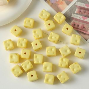 Perles en forme de blocs de fromage colorées macaron, mignonnes, pour colliers, bracelets, coques de téléphone, matériaux faits main, vente en gros - Product Image 4