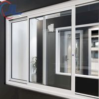 Ventanas de Diseño Moderno con Doble Acristalamiento, Ventana Corredera con Marco de Aluminio para Edificios