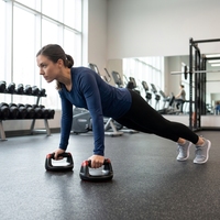 Barras de Flexiones Giratorias de Goma de Alta Calidad, Soportes para Flexiones con Rotación de 360 Grados y Agarre Antideslizante, Reducen la Tensión en las Muñecas, Gimnasio en Casa