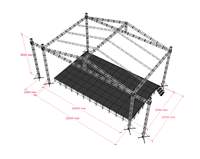 Vente chaude Usine Pupitre Incurvé Rectangulaire En Aluminium Pupitre Truss Podium Truss Affichage pour Événement Spectacle