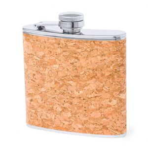 <b>Hot</b> Sales 170ML Cork Stainless Steel Hip <b>Flask</b> Customized Logo Wholesale Promotion Gift Cup for Business Occasions - Product Image 2