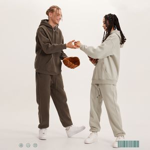 Ensemble survêtement unisexe 2 pièces Tenues de <span class=keywords><strong>jogging</strong></span> pour femmes Vente en gros de pantalons deux pièces en molleton pour le sport d'hiver Survêtements pour hommes - Product Image 4