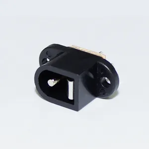 De plástico negro 2,1mm 2,5mm 3 Pin Audio Video electrónico enchufes y conectores