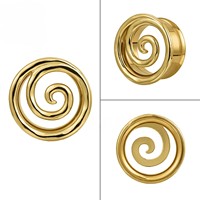 Unique Snail Hollow Tunnel d'oreille, dilatateur de calibre 8-25mm en acier inoxydable, bijou de piercing corporel unisexe au design original