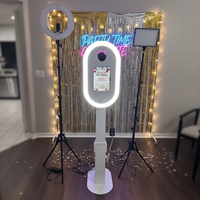 Stand photo portable le plus vendu pour mariages et fêtes, compatible iPad/appareil photo reflex numérique avec imprimante intégrée