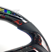 Volant en Fibre de Carbone Forgée LED RPM Accessoires d'Intérieur de Voiture pour BMW E92 E90 E93 M3 E84 E87 320 325 330 335