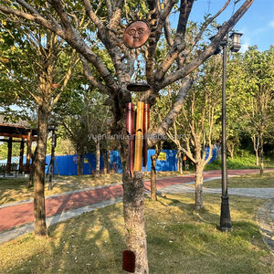 กระดิ่งลมทำด้วยมือทำจากไม้ไผ่กระดิ่งขนาดใหญ่ที่แขวนอยู่ในร่มกลางแจ้งแขวนผนังระเบียงลานสวนตกแต่งสำหรับบ้าน - Product Image 6