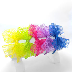 80's Neon Lace Bow <strong>Headband</strong> New Arrival Reusable Plastic for Halloween Costume Accessories No Headache <strong>80s</strong> Theme Party Hair - Product Image 2