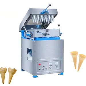 Food Restaurant Stainless Steel Umbrella Shape Cone Pizza Edible Waffle Ice Cream Cup Machine