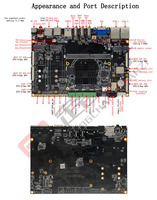 Carte de développement SBC Open Source Rockchip RK3588 8 Go de RAM DDR 128 Go de stockage Sortie LVDS USB 2.0/3.0 pour les ports pour les systèmes de point de vente