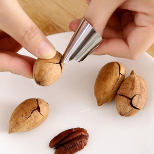 Stainless Steel Nut Cracker Handheld Tool For Pecan Walnut Chestnut Opening Kitchen Utensil - Product Image 1