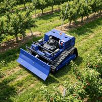 Tondeuse robot autotractée sans fil télécommandée 224CC 5800W, tout-terrain à chenilles pour pentes raides, fermes et vergers, conforme EPA