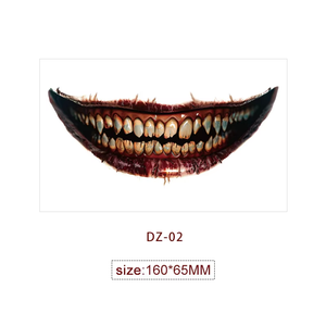 Nuevas Pegatinas de Tatuajes Temporales que Brillan en la Oscuridad para Halloween, Tatuajes Faciales para Fiestas, Tatuajes para la Boca, Pegatinas de Tatuajes - Product Image 6