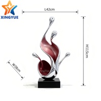 Escultura Abstracta de Fibra de Vidrio de Alta Gama, Decoración Artística para Interiores, para Vestíbulos de Hoteles y Salas de Exhibición Inmobiliarias