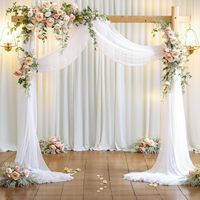 Tissu de drapage pour arche de mariage personnalisée, voile de mousseline blanc léger et élégant, drapés 19x28 pouces, toile de fond pour la décoration de cérémonie de mariage