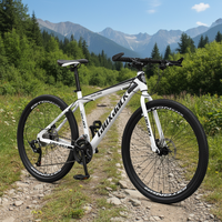 VTT tout-suspendu en acier, sport, gravier, VTT, 21 vitesses, frein à disque, pédale ordinaire, jantes en alliage d'aluminium, capacité de charge de 120 kg