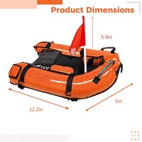 Bateau ponton gonflable portable pour la plongée de pêche | Quai flottant pliable avec sac de rangement | Équipement d'eau extérieur