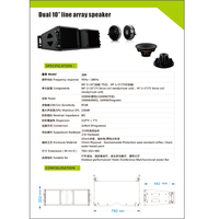 Système de sonorisation professionnel L210 avec deux enceintes Line Array auto-alimentées de 10 pouces et DSP pour salles