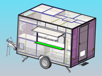 Remorque de restauration, Pod de restauration, Remorques alimentaires, Bar, Remorque à glaces entièrement personnalisée, Camionnette alimentaire, Camionnette à café