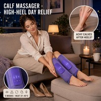 Masseur de compression pour mollets, idéal pour la détente sur le canapé et les soirées TV, avec intensité réglable et moteur silencieux