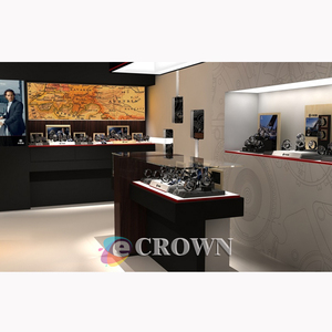 Wood Commercial Watchband Shop Design in Watchband Cabinet Counter <strong>Watches</strong> <strong>Display</strong> <strong>showcase</strong> OEM