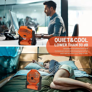 <b>USB</b> Portable Rechargeable Adjustable Speed Lantern Camping Fan With Led Lights for Tent 7800mAh Battery Operated Powered - Product Image 4