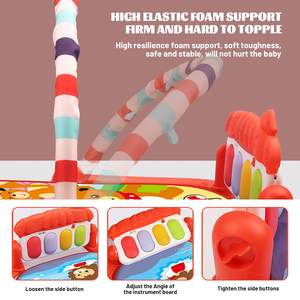 <span class=keywords><strong>Gimnasio</strong></span> para bebés con juguetes iluminados Equipo de juego de desarrollo de superficie fácil de limpiar para estimular la visión, la audición y las habilidades motoras - Product Image 5