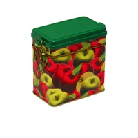 Boîte en fer blanc rectangulaire JH transparente et brillante avec couvercle à charnière pour le stockage du café, du thé, des fruits secs, du pain et de la gelée – Promotion Cadeau