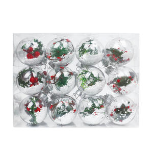 9 Pezzi Palline di Natale Infrangibili Decorazioni per Albero Ornamenti in PET Trasparente Riempibili Morbide Sfere di Plastica Appese - Product Image 2