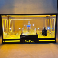 Présentoir rotatif pour bouteille de champagne avec logo personnalisé OEM, éclairage LED, qualité supérieure, support pour bouteille VSOP pour discothèque et salon