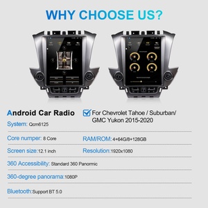 NaviHua for Chevrolet Tahoe Suburban GMC Yukon 2015 2020 Tesla Vertical Screen Android Stereo Autoradio Multimedia Player - Product Image 6