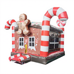 Castillo inflable comercial de calidad para Navidad, castillo hinchable 3D de jengibre para niños - Product Image 1