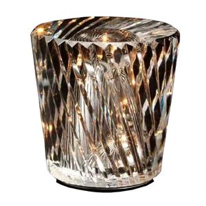 Lámpara de Noche Moderna Recargable K9 Crystal para Dormitorio con LED y Batería Regulable - Product Image 2