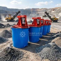 Cuve de mélange industrielle avec agitateur pour le traitement de boues de réactifs minéraux dans les installations minières