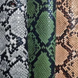 0.9mmクラシックプリントスネークパターン模造パイソンパターンPVC人工皮革バッグ靴ソファ室内装飾 - Product Image 2