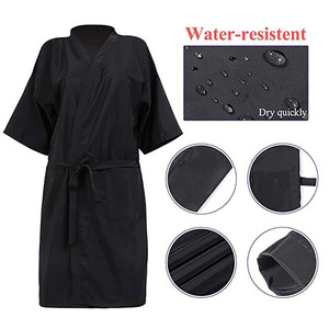 Accappatoi Personalizzati per Clienti di Saloni, LOGO Personalizzato, in Raso di Seta, Leggeri, Morbidi, Neri, Rosa, Kimono per Parrucchieri e Centri Estetici - Product Image 2