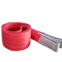 Sangle de levage plate en polyester 1T 3M pour charges lourdes, avec accessoires en acier inoxydable haute résistance et légers