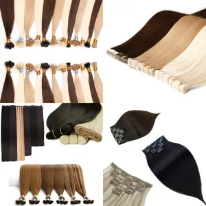 Le Shine Wholesale Virgin Hair Manufacturers Cheap Natural Straight Blackdark Brownlight Brown Thick Machine Weft Hair Extension
