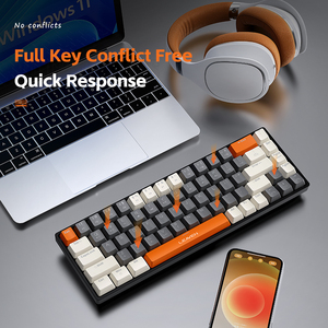 Bán Chạy Nhất RGB Bàn Phím Cơ Khí Đầy Đủ Key Hot Cắm OEM Tùy Chỉnh 68 Key Trục Màu Đỏ Câm Văn Phòng Chơi Game Bàn Phím - Product Image 5