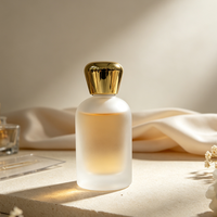 Flacon de parfum en verre de luxe rose vif 100 ml avec pompe et nouveau couvercle – Design tendance et personnalisable