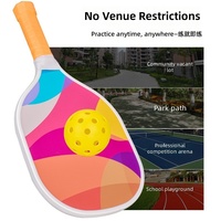 Raquette de pickleball en fibre de carbone, fibre de verre et bois, 190 cm, 390 g, pour extérieur