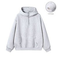 Fabricants de vêtements personnalisé automne demi-fermeture éclair Design Sense 360 grammes mode sac à dos col hommes à capuche à manches longues sueur