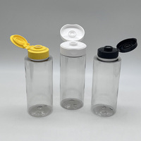 Conteneur à miel transparent en PET de qualité alimentaire 250 ml 350 ml 350 g 500 g Bouteilles en plastique à presser pour miel, ketchup, sauce avec couvercle à clapet