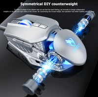 Grosir Accessories3-Color komputer Breathing Mouse optik LED khusus 7D Mouse Gaming berkabel untuk penggunaan kantor dan game