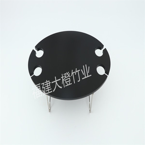 Fujian Dacheng Folding Wine <b>Table</b> Round 4 Glass Holder <b>Outdoor</b> Indoor Coffee <b>Table</b> Modern Minimalist Metal Frame Custom Logo - Product Image 2
