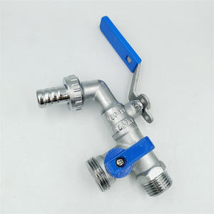 2ハンドル2インレットウェイビブコックホースウォータータップ洗濯機鍛造真鍮ビブコックウォータータップ - Product Image 4