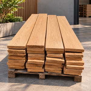 Tarima de Madera Aserrada Natural para Exteriores, Resistente al Agua, Diseño Moderno, Gran Resistencia, Veteado Atractivo - Product Image 1