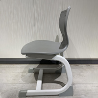 Chaise de classe en plastique avec structure métallique pour l'éducation, le bureau, les réunions, la formation, l'école, la maison, le bureau, l'hôpital